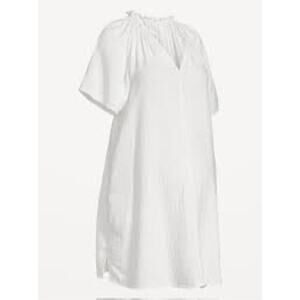 Old Navy Ruffle Neck Maternity Dress XXL cotton summer dress. NWT spring easter